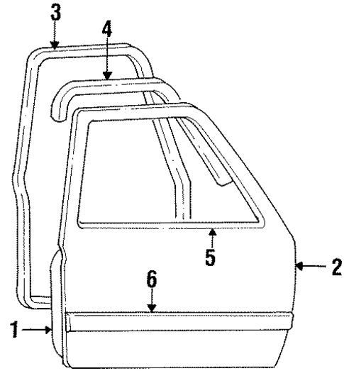 Exterior Trim - Door for 1996 Ford Bronco #0