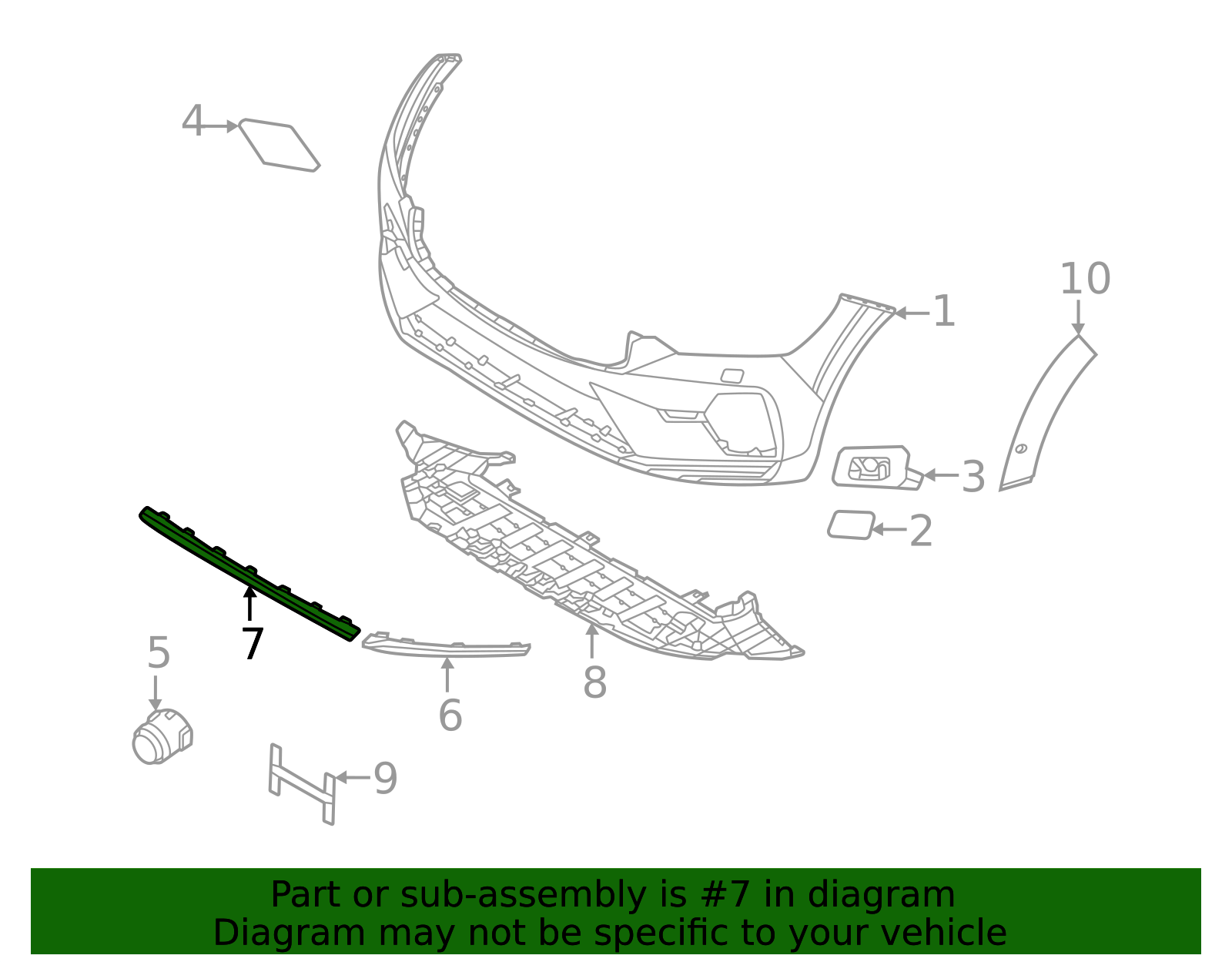 2022-2023 Volvo XC60 Center Molding 32227904 | OEM Parts Online
