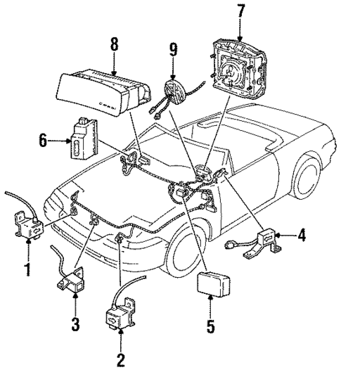 Air Bag Components for 1994 Mercury Capri #0