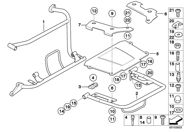71607664560 - : Basis Bracket Right for BMW-Motorrad Image