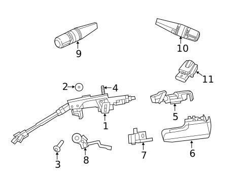 Steering Column Components for 2011 Chrysler 200 #0