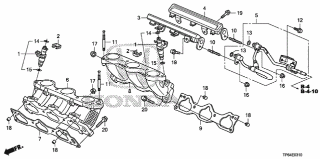 Fuel Injector (V6) (1) for 2012 Honda Crosstour #0