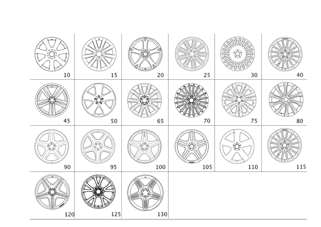 2214013202 - Wheels: Wheel - Rear for Mercedes-Benz Image