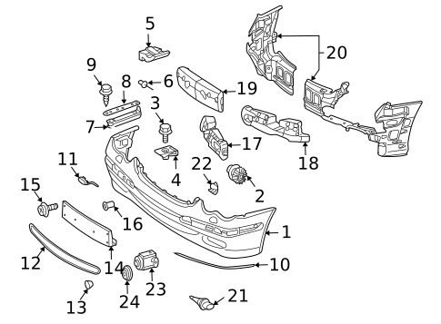 Bumper & Components - Front for 2006 Mercedes-Benz CLK350 #1