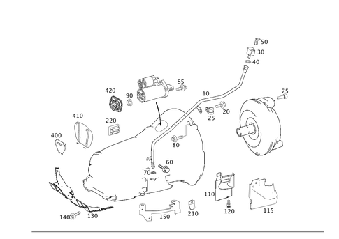 Attached Parts for Transmission, Oil Filler Pipe for 2005 Mercedes-Benz E500 #0