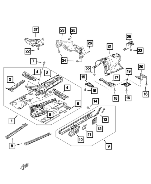 Floor Pans for 2019 Fiat 124 Spider #0