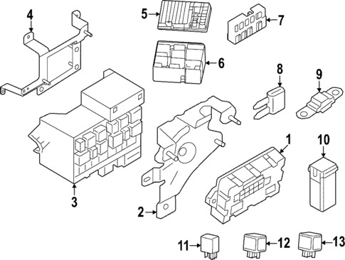 Fuse & Relay for 2019 Jaguar I-Pace #1