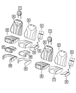 5PS04HL1AA - : Front Seat Cushion Cover for Mopar Image