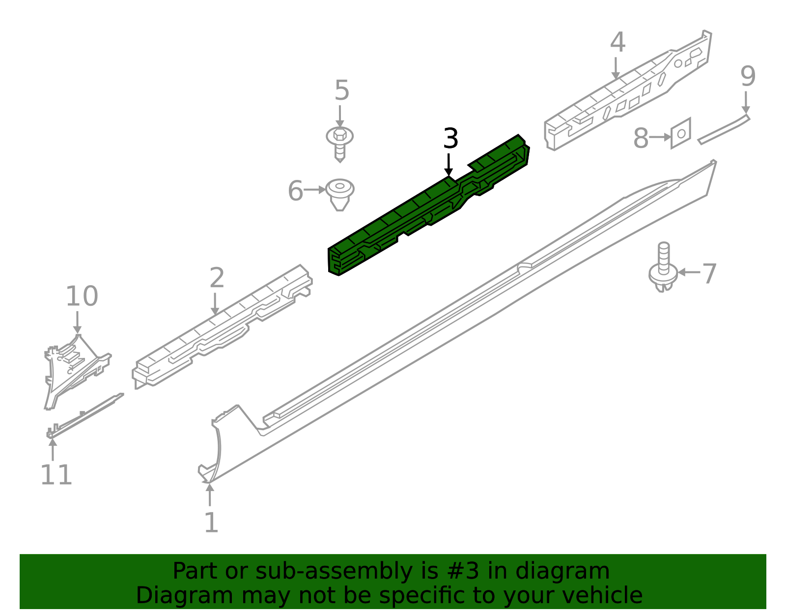 Rocker Molding - BMW (51778094111)
