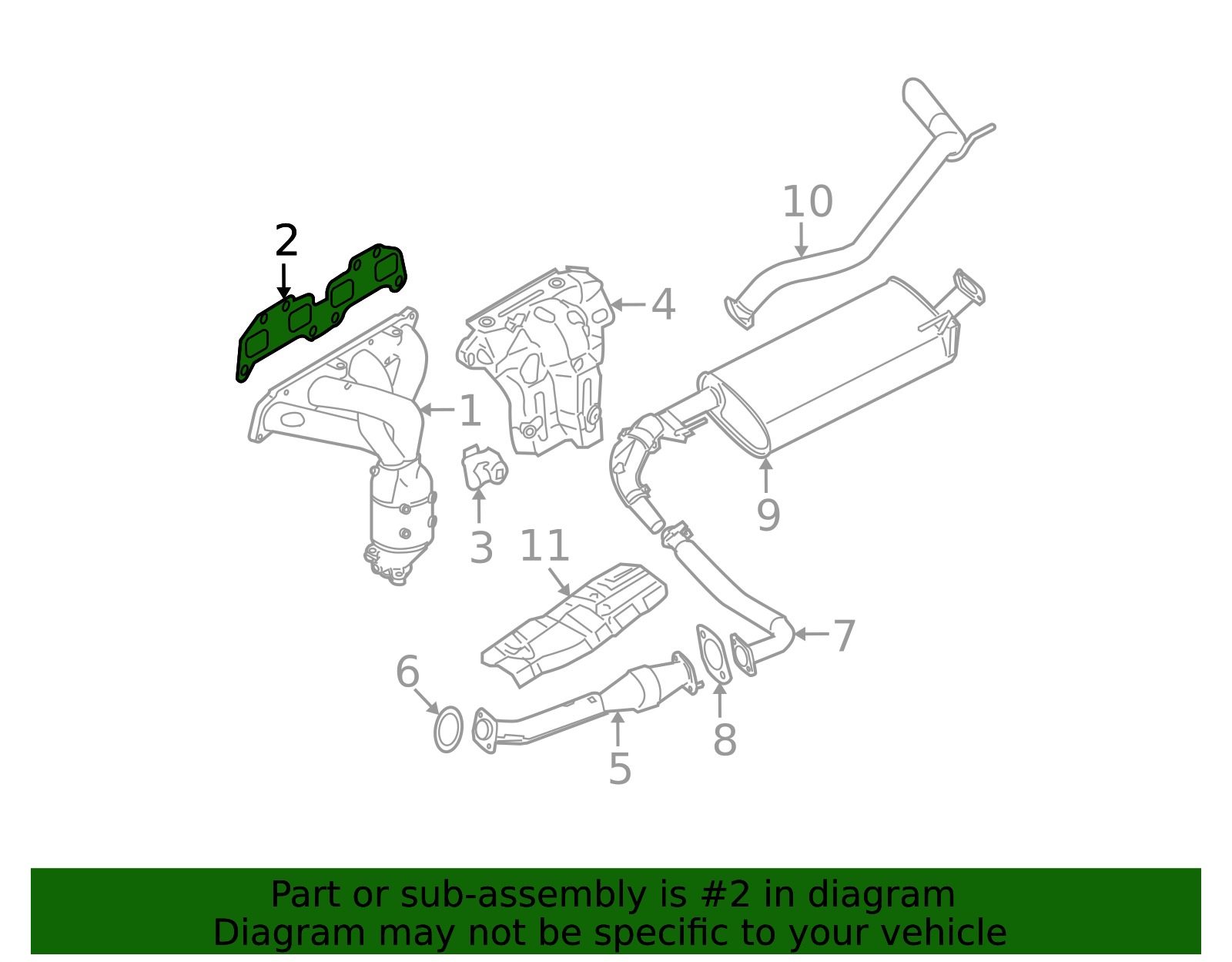 14036-6N200 - Manifold Gasket 2002-2019 Nissan | Official Nissan