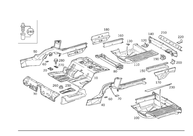 2106112316 - Substructure: Reinforcement for Mercedes-Benz Image image