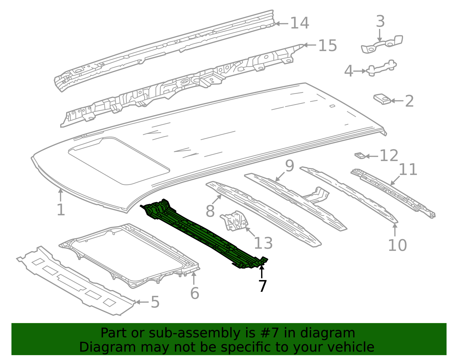 2024-2025 Toyota Land Cruiser Roof Bow 63106-60100 | OEM Parts Online