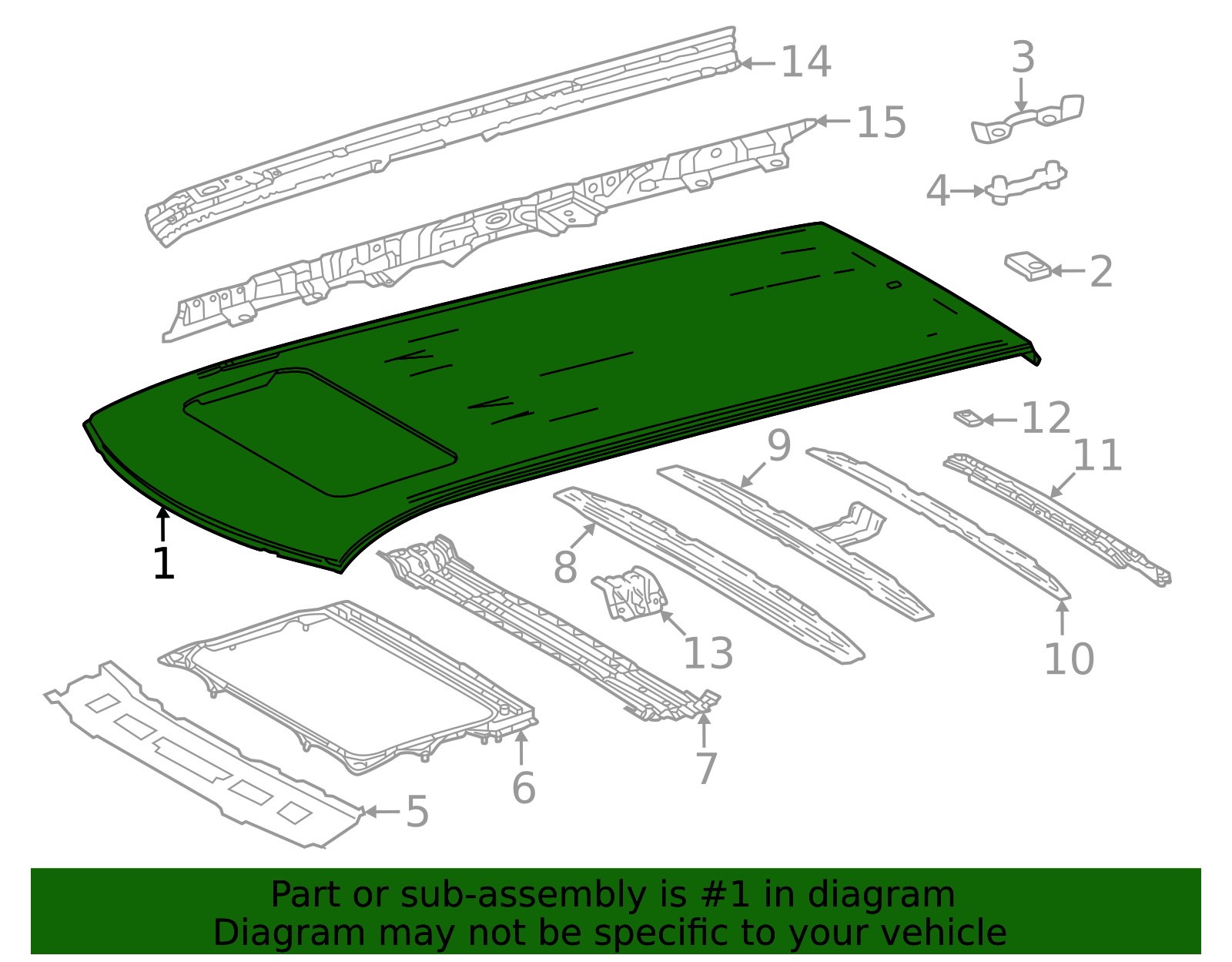 63111-60A70 - Roof Panel 2024-2025 Toyota Land Cruiser | Longo