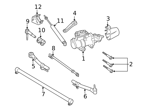 Steering, Gear & Related Components for 2009 Ford F-250 Super Duty #1