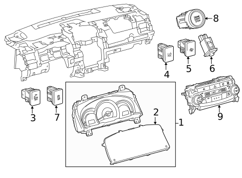 Instruments & Gauges for 2017 Toyota Camry #0
