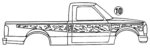 F37Z1020000MB - Body: Stripe Tape for Ford: Ranger Image