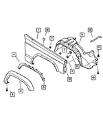 5FW70PR4AD - Body Sheet Metal Except Doors: Fender Wheel Opening Applique, Right for Mopar Image