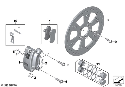 Rear Wheel Brake for 2022 BMW-Motorrad R 18 Transcontinental #0