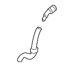 1J0122101A - Belts &amp; Cooling: Radiator Coolant Hose for Volkswagen Image