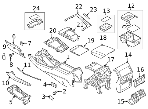 Console for 2023 Audi Q5 Sportback #0