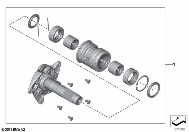 33175B5DE93 - : Repair Kit Rear-Wheel Drive for BMW-Motorrad Image