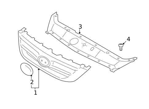 Grille & Components for 2007 Hyundai Entourage #0