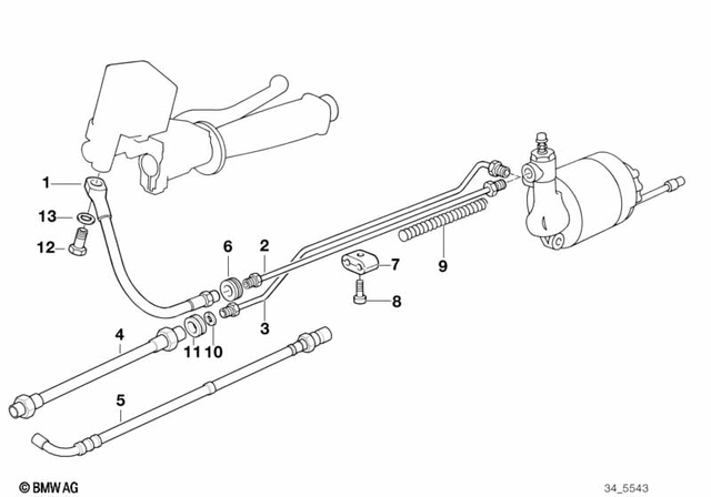 34321457878 - Brakes: Brake Pipe -  for BMW-Motorrad Image