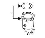 B08005E500 - Exhaust: Pre-converter for Nissan: Altima Image