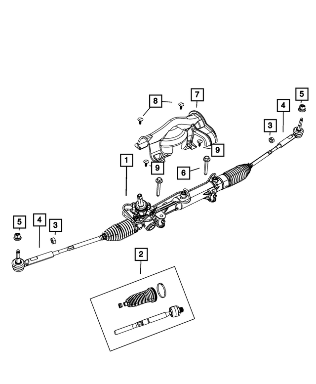 R5151705AF - Steering: Rack And Pinion Gear, Remanufactured for Mopar Image
