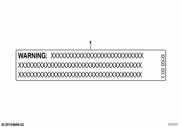 71241540550 - Parts and Accessories for Engine / Chassis: Sign Brake - Usa for BMW-Motorrad Image