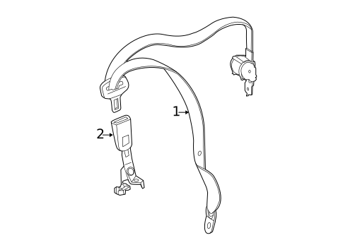 Seat Belt for 2007 Mercedes-Benz R 63 AMG&reg; #1