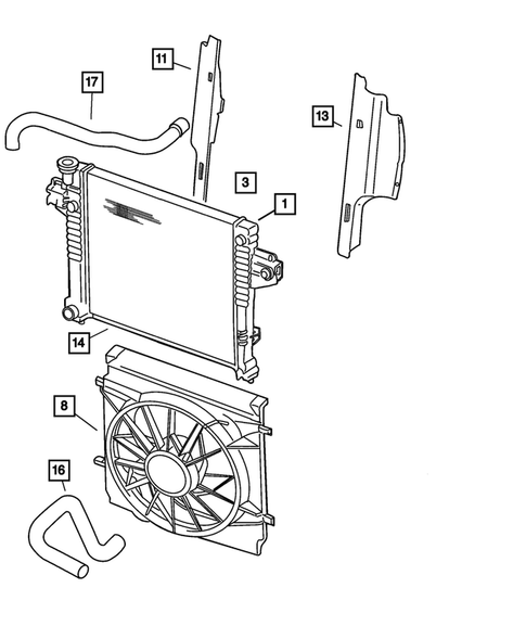 Radiator and Related Parts for 2003 Jeep Liberty #2