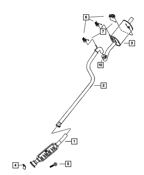 Exhaust System for 2001 Chrysler PT Cruiser #0