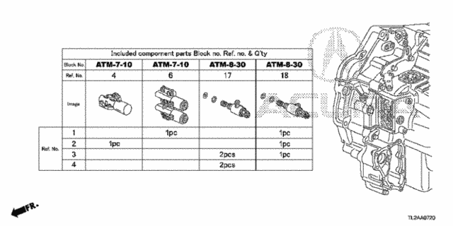 AT Solenoid Valve Set (L4) for 2014 Acura TSX #0