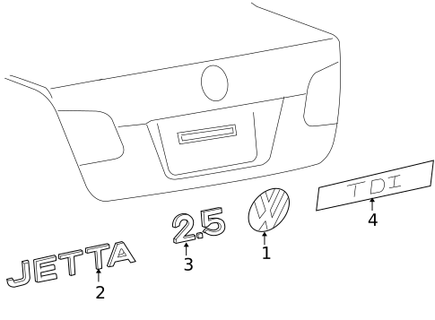 Exterior Trim - Lift Gate for 2009 Volkswagen Jetta #0