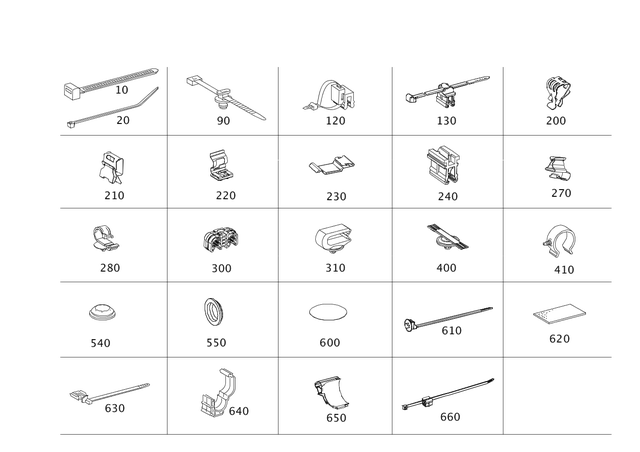 9959006 - Electrical Equipment and Instruments: Cable Tie for Mercedes-Benz: 180A, 180b, 180C, 220a, 250, 300C, 300CD, 300S, 350SD, A220, A35 AMG, AMG GT, AMG GT 43, AMG GT 53, AMG GT 55, AMG GT 63, AMG GT 63 Pro, AMG GT 63 S, AMG GT 63 S E Performance, AMG GT Black Series, AMG GT C, AMG GT R, AMG GT S, C230, C240, C250, C280, C300, C32 AMG, C320, C350, C350e, C400, C43 AMG, C450 AMG, C55 AMG, C63 AMG, C63 AMG S, C63 AMG S E Performance, CL500, CL55 AMG, CL550, CL600, CL63 AMG, CL65 AMG, CLA250, CLA35 AMG, CLA45 AMG, CLA45 AMG S, CLE300, CLE450, CLE53 AMG, CLK320, CLK350, CLK500, CLK55 AMG, CLK550, CLK63 AMG, CLS400, CLS450, CLS500, CLS53 AMG, CLS55 AMG, CLS550, CLS63 AMG, CLS63 AMG S, E250, E300, E320, E350, E400, E43 AMG, E430, E450, E500, E53 AMG, E55 AMG, E550, E63 AMG, E63 AMG S, EQB 250+, EQB 300, EQB 350, EQE 350, EQE 350 SUV, EQE 350+, EQE 350+ SUV, EQE 500, EQE 500 SUV, EQE AMG, EQE AMG SUV, EQS 450, EQS 450 SUV, EQS 450+, EQS 450+ SUV, EQS 580, EQS 580 SUV, EQS AMG, G500, G55 AMG, G550, G550 4x4, G580, G63 4x4 Squared AMG, G63 AMG, G65 AMG, GL320, GL350, GL450, GL550, GL63 AMG, GLA250, GLA35 AMG, GLA45 AMG, GLB250, GLB35 AMG, GLC300, GLC350e, GLC43 AMG, GLC63 AMG, GLC63 AMG S, GLC63 AMG S E Performance, GLE300d, GLE350, GLE400, GLE43 AMG, GLE450, GLE450 AMG, GLE450e, GLE53 AMG, GLE550e, GLE580, GLE63 AMG, GLE63 AMG S, GLK250, GLK350, GLS350d, GLS450, GLS550, GLS580, GLS63 AMG, Maybach EQS 680 SUV, Maybach GLS600, Maybach S550, Maybach S560, Maybach S580, Maybach S600, Maybach S650, Maybach S680, ML250, ML320, ML350, ML400, ML430, ML450, ML500, ML55 AMG, ML550, ML63 AMG, R320, R350, R500, S350, S400, S430, S450, S500, S55 AMG, S550, S550e, S560, S580, S580e, S600, S63 AMG, S63 AMG E Performance, S65 AMG, SL400, SL43 AMG, SL450, SL500, SL55 AMG, SL550, SL600, SL63 AMG, SL63 AMG S E Performance, SL65 AMG, SLC300, SLC43 AMG, SLK230, SLK250, SLK280, SLK300, SLK320, SLK350, SLK55 AMG Image image