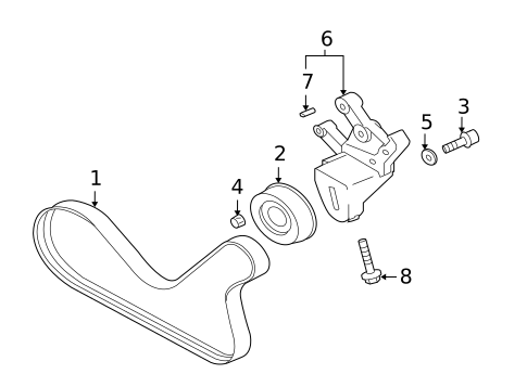 Belts & Pulleys for 2007 Mitsubishi Endeavor #1
