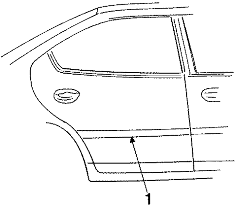 Exterior Trim - Rear Door for 1998 Dodge Neon #0