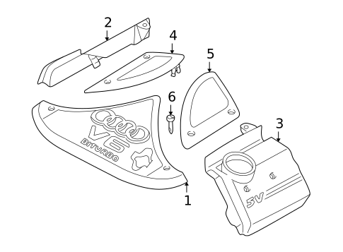 Engine Appearance Cover for 2002 Audi Allroad Quattro #0