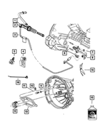 55398245AA - Clutch: Clutch Tube Bracket for Mopar Image