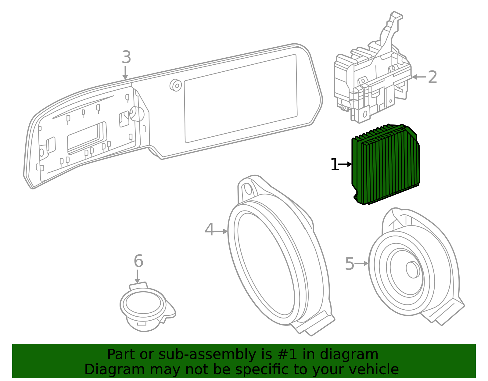 2025-2026 Chevrolet Radio Control Unit 85852385 | TascaParts.com