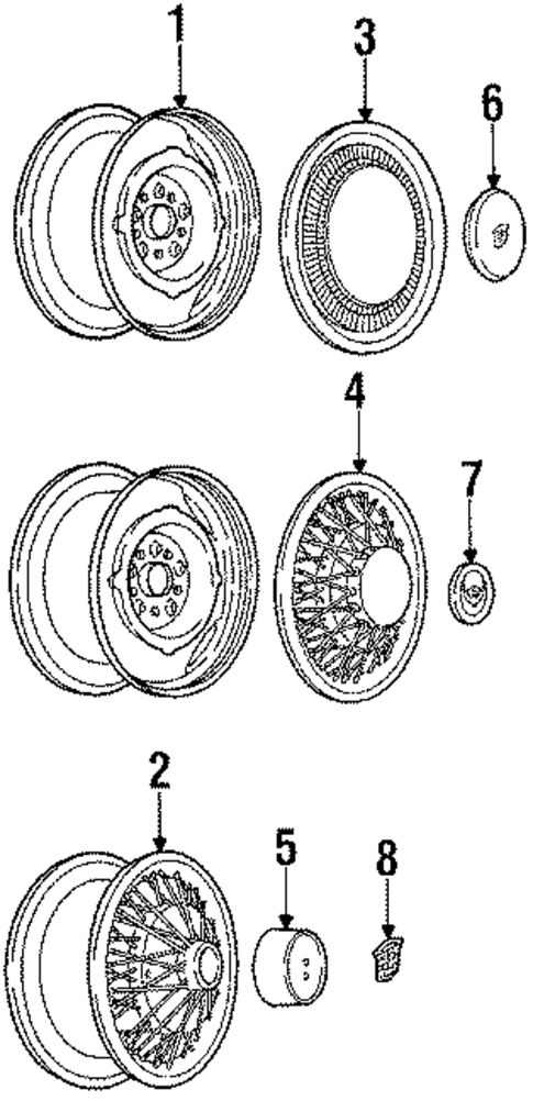 Wheels for 1990 Cadillac Brougham #0