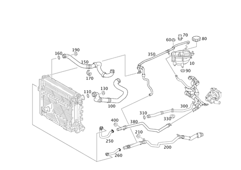 Expansion Tank, Mounting and Hoses for 2011 Mercedes-Benz SLS AMG #0