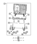 68422644AI - Interior Trim: Third Row Seat Frame for Jeep: Grand Wagoneer, Wagoneer Image