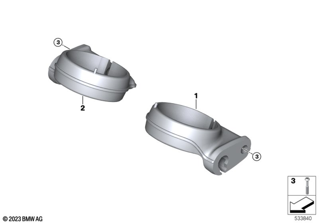 63138354917 - Lights: Bracket, Left Direction Indicator Light -  for BMW-Motorrad Image