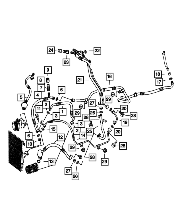 68012759AA - : A/C Line, Suction Line for Mopar Image