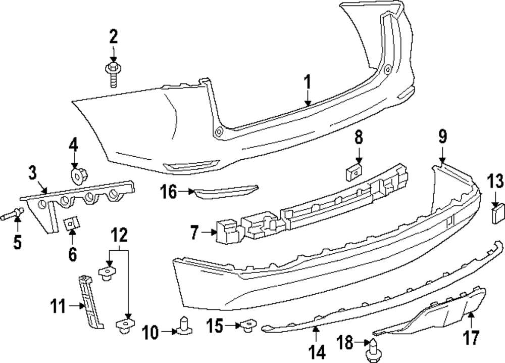 Rear Lower Bumper Cover For 2018-2021 Chevy Equinox – Black With Sensor Holes