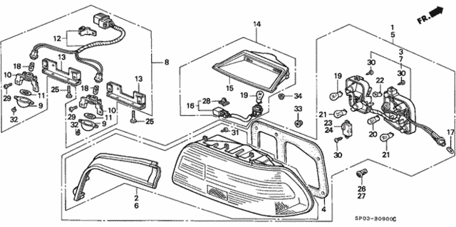 Taillight for 1994 Acura Legend #0