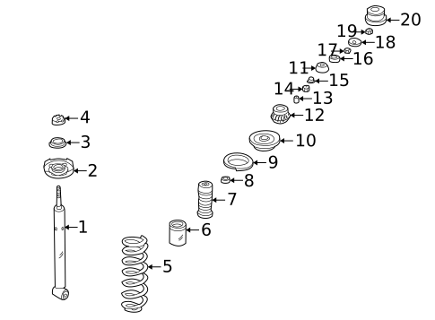 Struts & Components for 1999 Volkswagen Cabrio #0