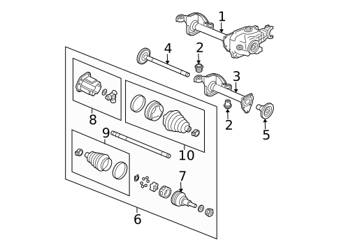 Carrier & Front Axles for 2012 GMC Savana 3500 #0